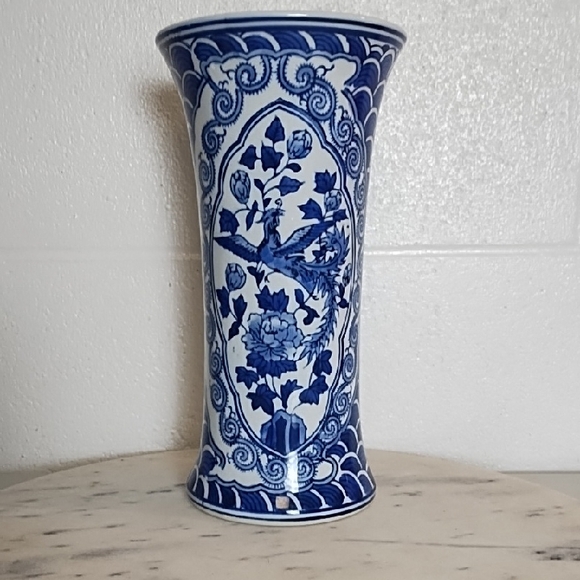 Chinoiserie Cobalt Blue & White Paneled 10
